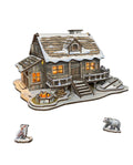 3D Wooden Puzzle：Snow mountain hut