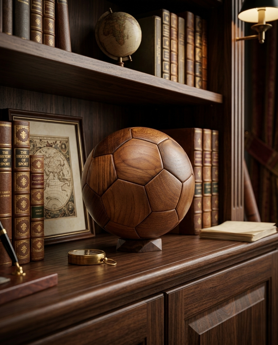 3D Wooden Soccer Ball Puzzle:Walnut and Teak